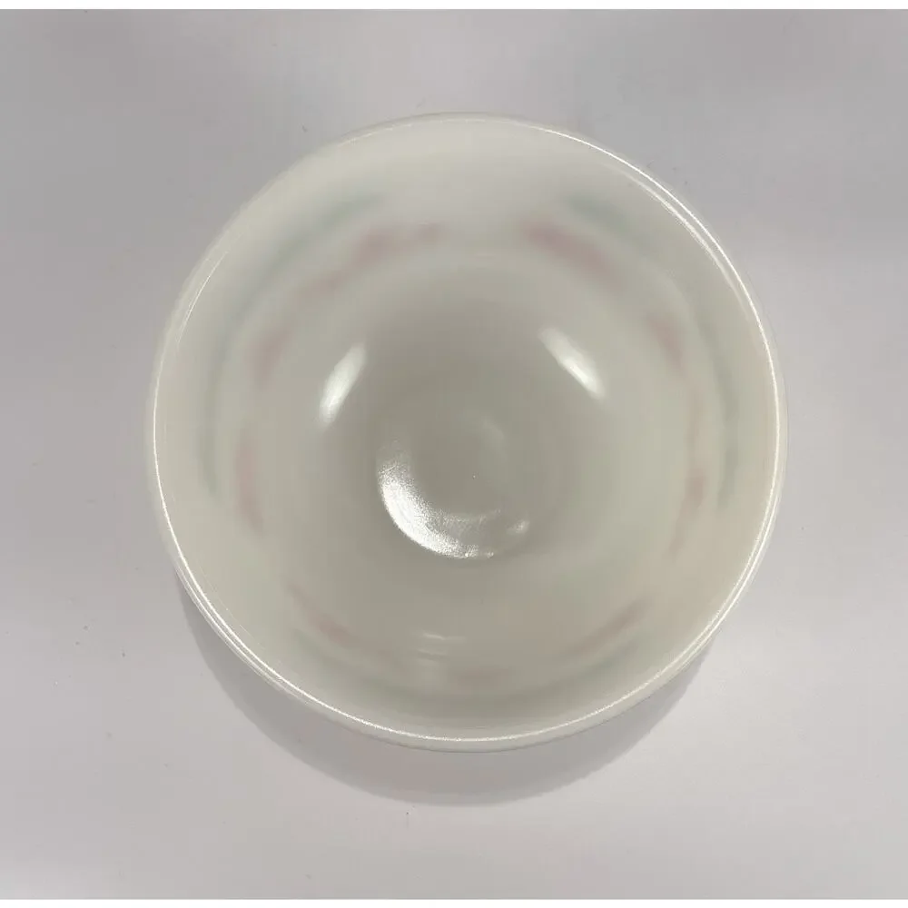 VTG Tom and Jerry Milk Glass Punch Bowl Set 5 Cups Hazel Atlas Christmas Cheers